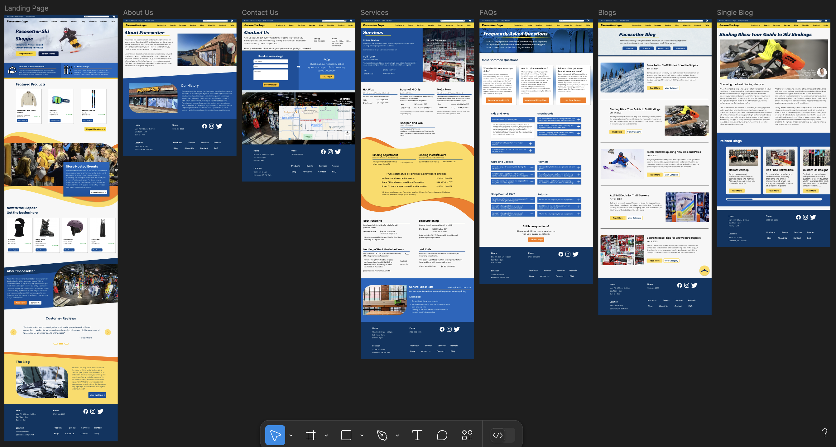 the final version of the high fidelity wireframe